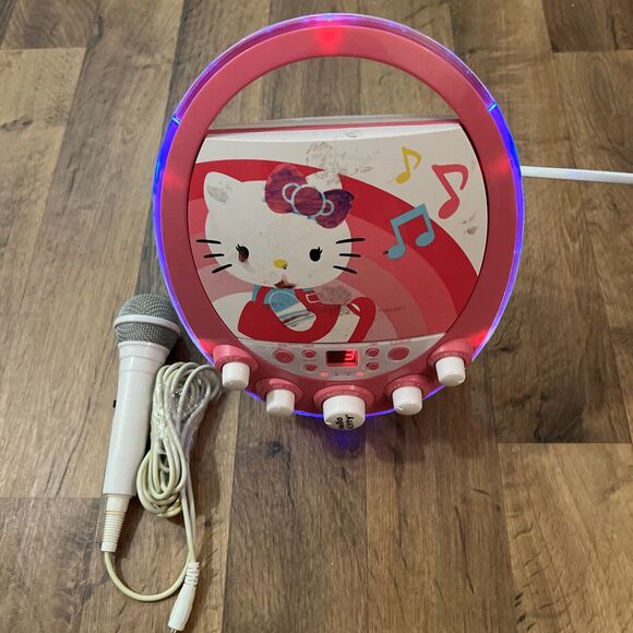 Hello Kitty Disco Party CDG Karaoke Machine CD Player With Microphone, Tested - Picture 4 of 10